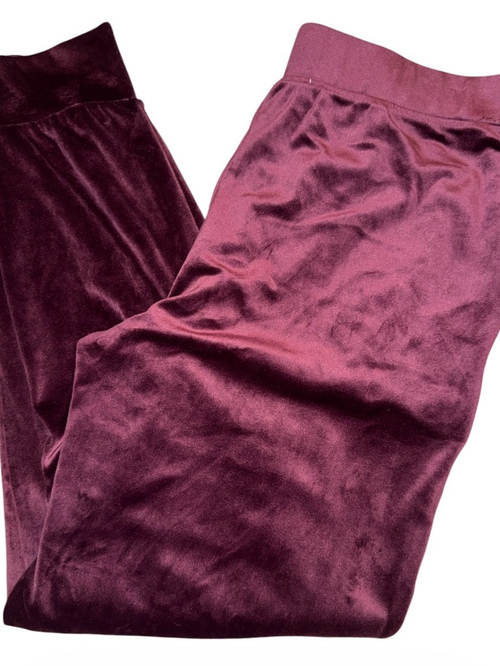 Cable & Gauge Studio Velour Jogger Pakts Maroon Lounge Joggers